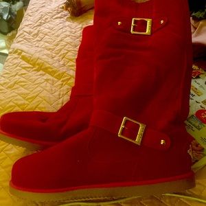 Ladies size 9 red boots